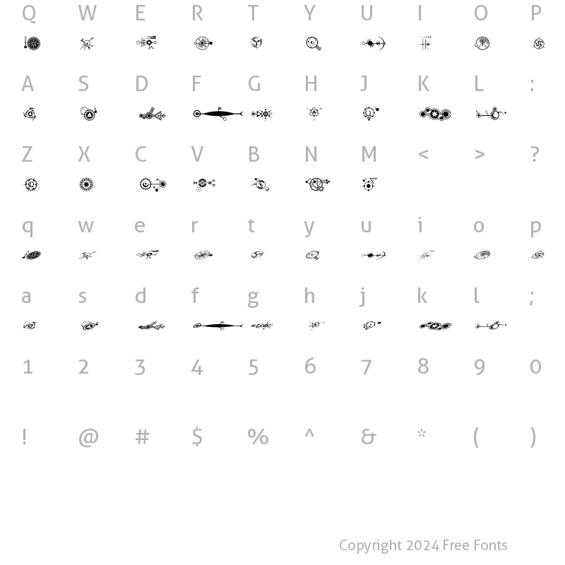 Character Map of CropCircles Regular