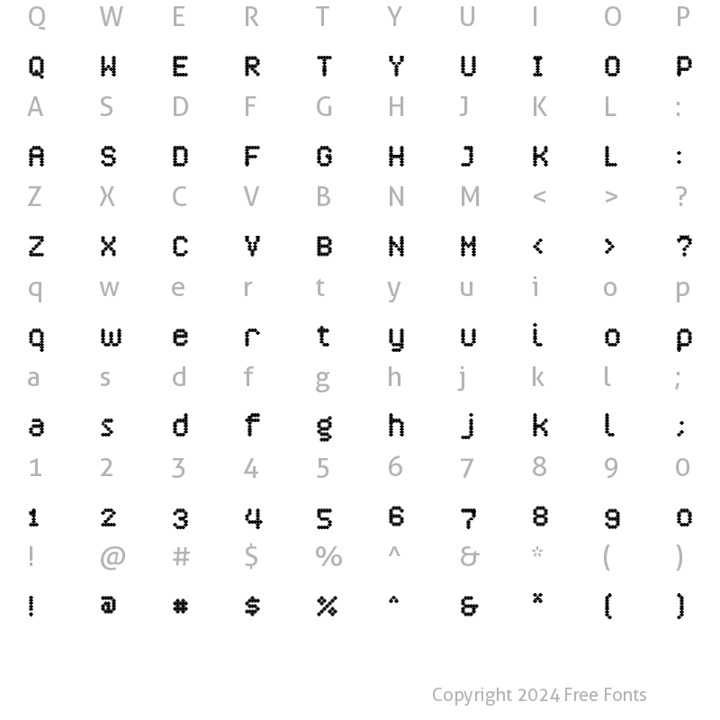 Character Map of Crossover ExtraBold