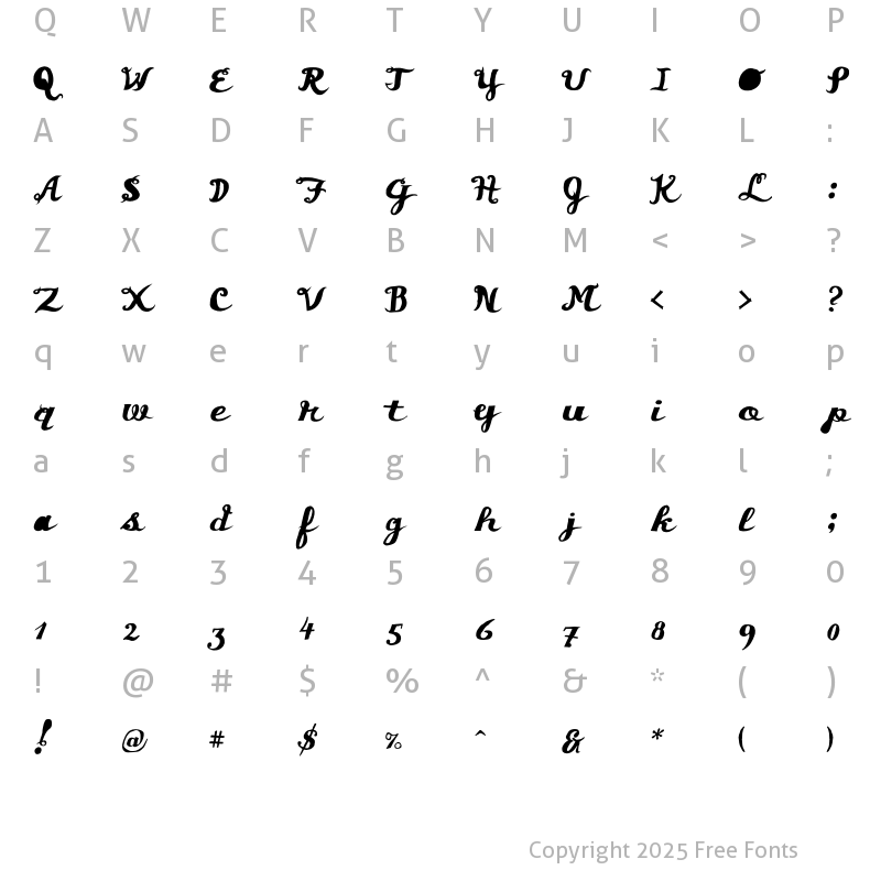 Character Map of Crotchless TeddyRoosevelt Regular