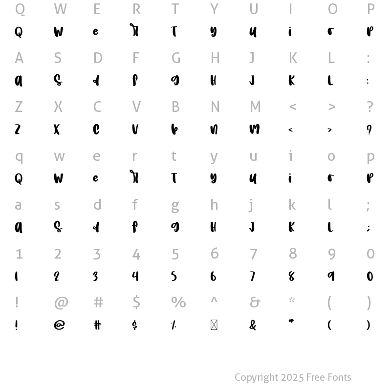 Character Map of Crown Of A Mom Regular