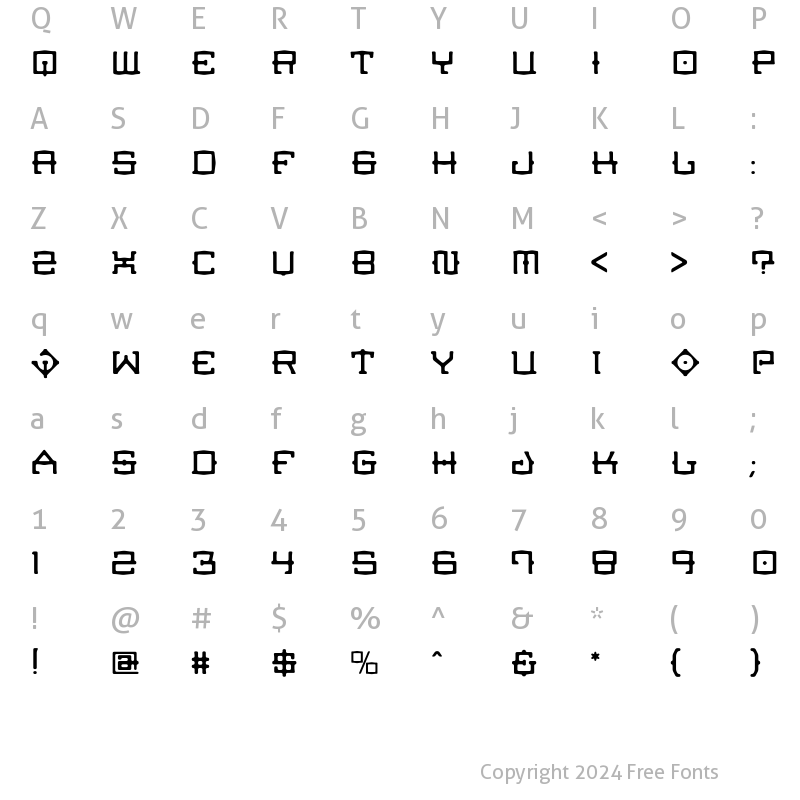 Character Map of CrucibleBurnin-Light Regular