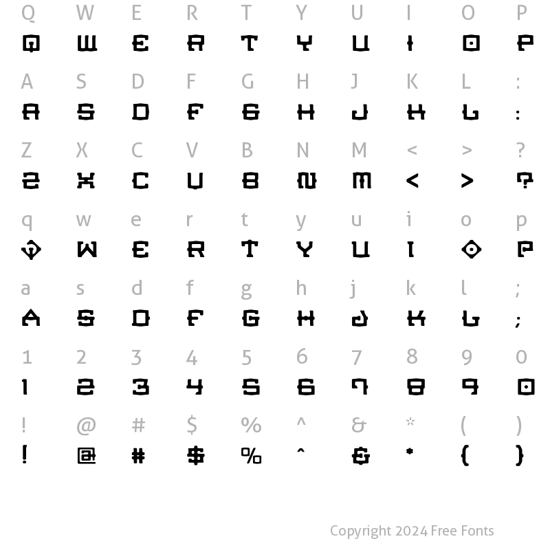 Character Map of CrucibleBurnin-Medium Regular