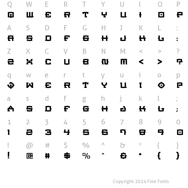 Character Map of CrucibleUltra Bold