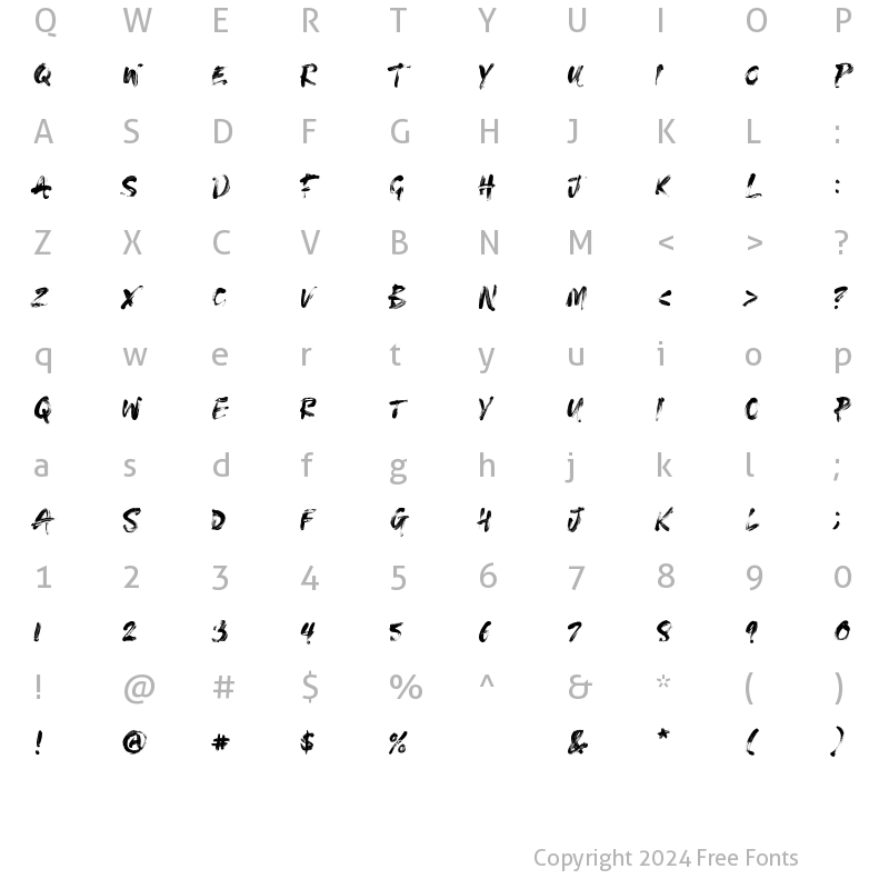 Character Map of CRUSH Regular Regular