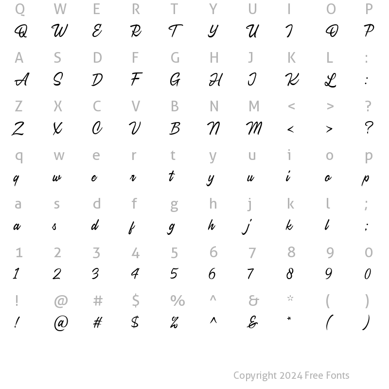 Character Map of Crush Tease Regular