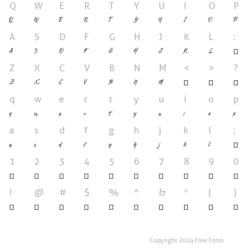 Character Map of Crushider Regular