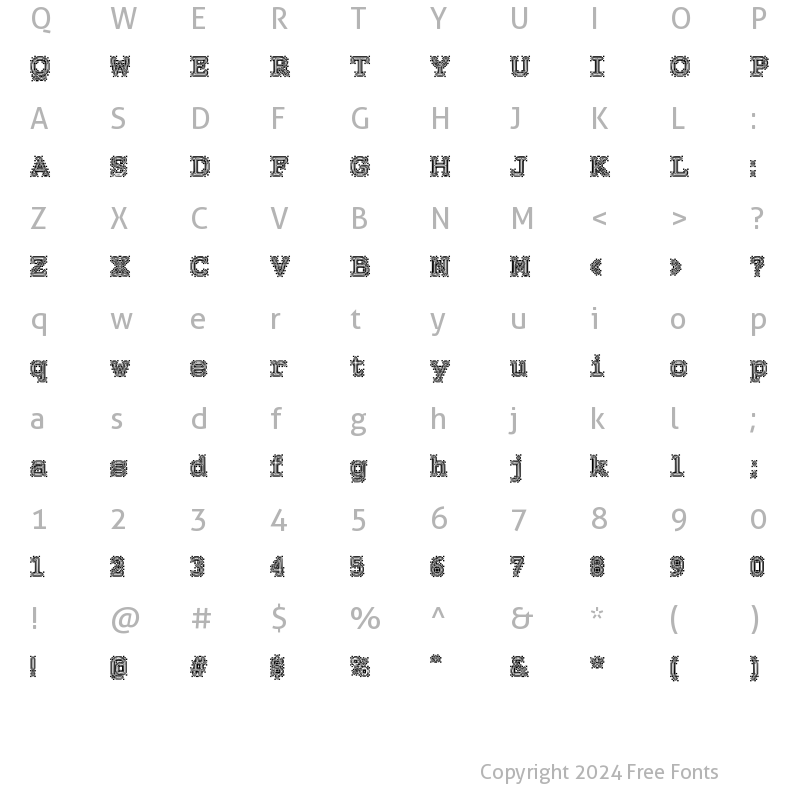 Character Map of Cryeadn Negative Regular