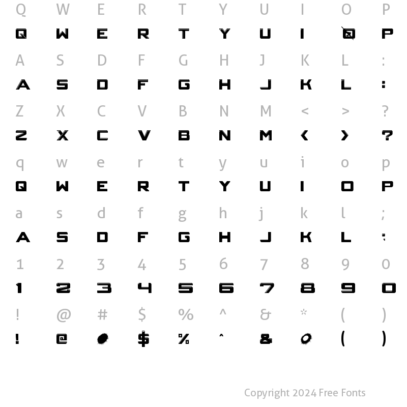 Character Map of Crystal Core Regular