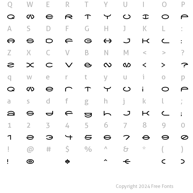 Character Map of CType AOE Regular