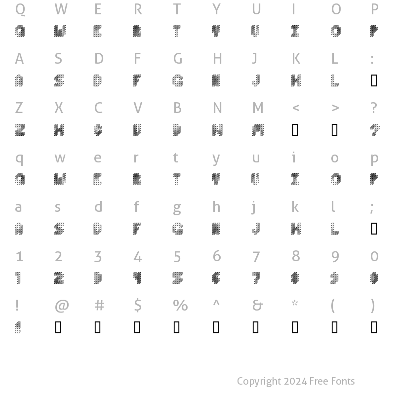 Character Map of Cube Toss Regular