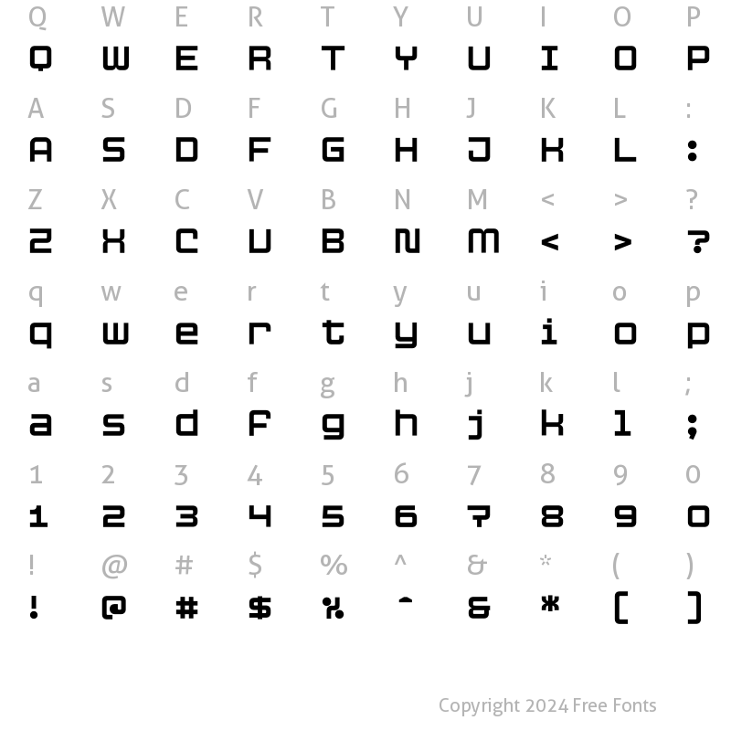 Character Map of Cubest Medium