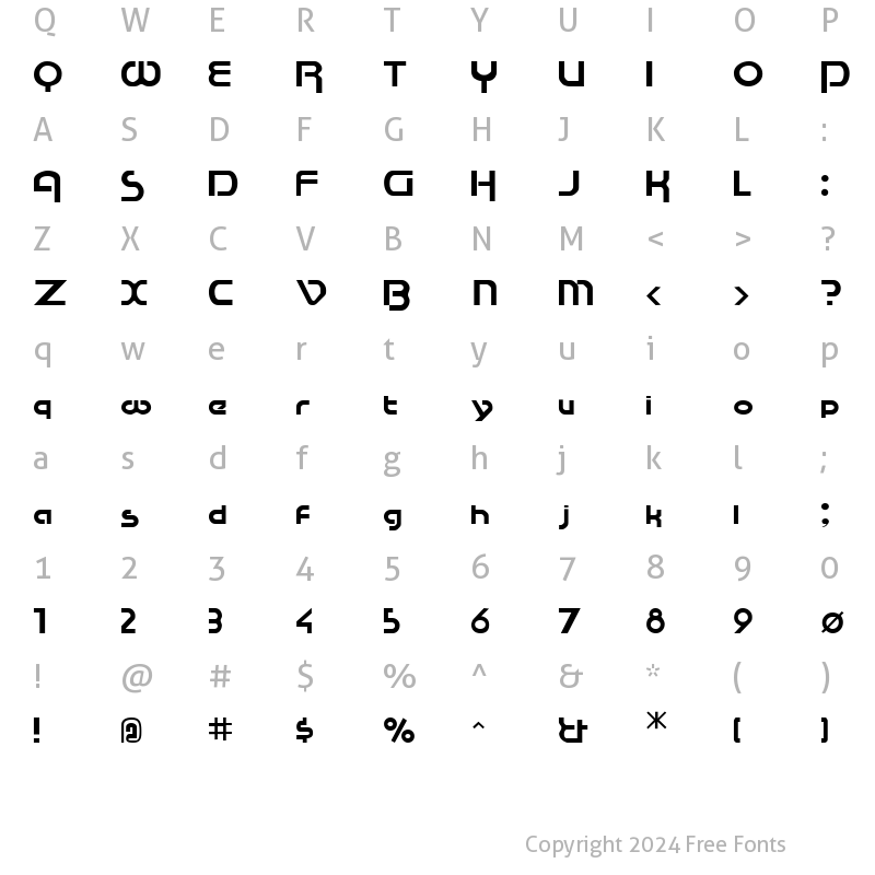 Character Map of Cupertino Regular