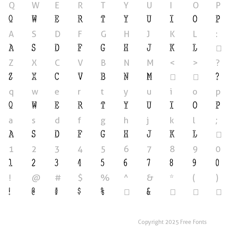 Character Map of Cyanide Breathmint Normal