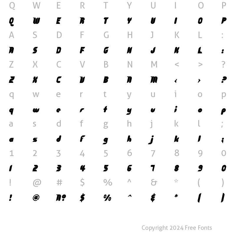 Character Map of Cyberotica ExtraBold Regular