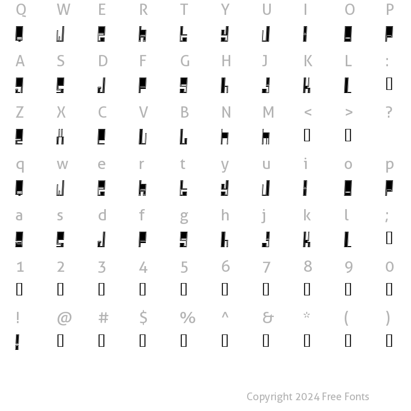 Character Map of Cyberpop Regular