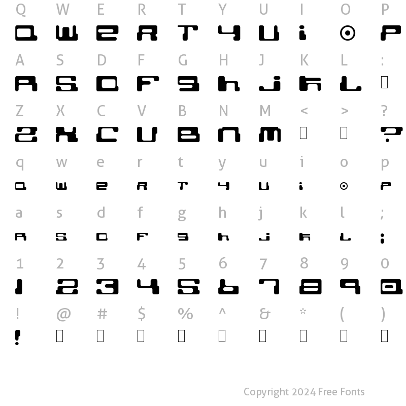 Character Map of Cybertown Subterranean Normal