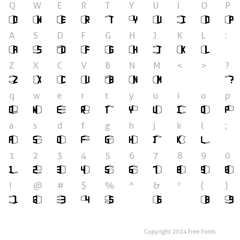 Character Map of D3 Concretism typeA Regular