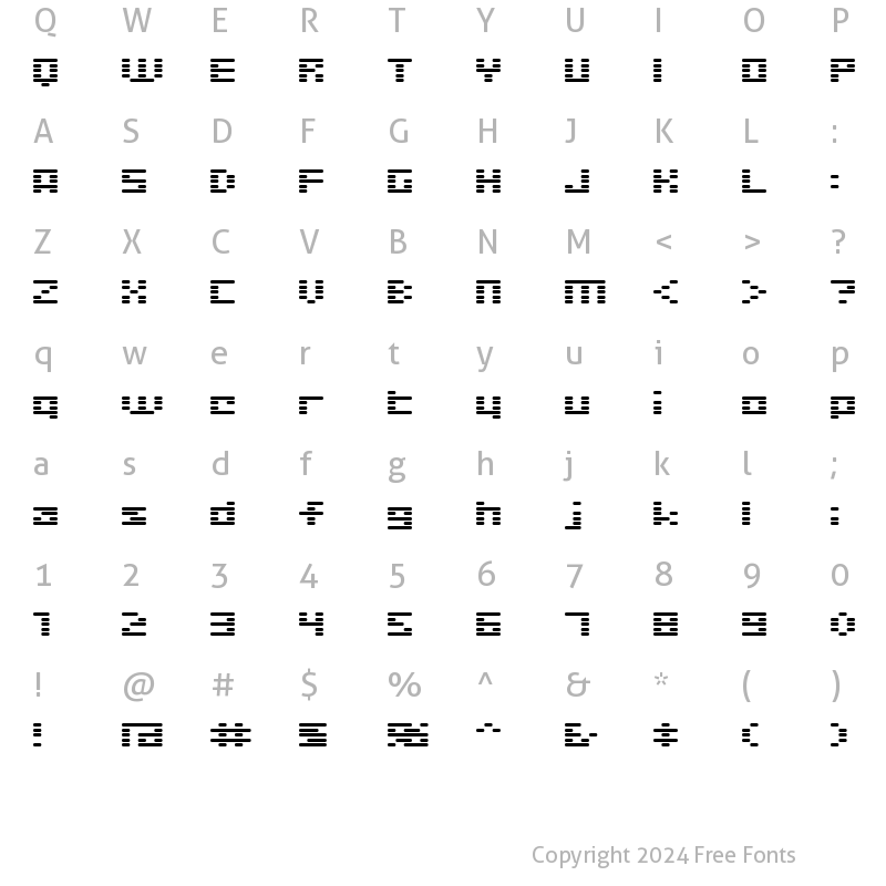 Character Map of D3 Digitalism Round Regular