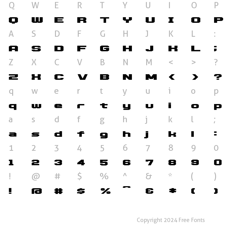 Character Map of D3 Egoistism Regular