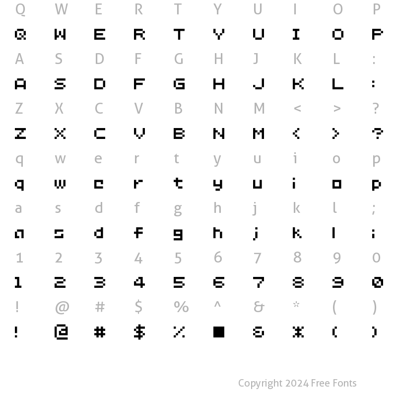 Character Map of D3 Littlebitmapism Round Regular