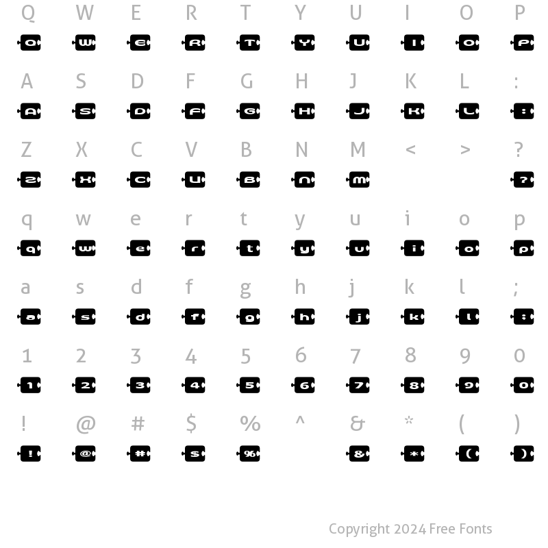 Character Map of D3 PazzlismA Regular