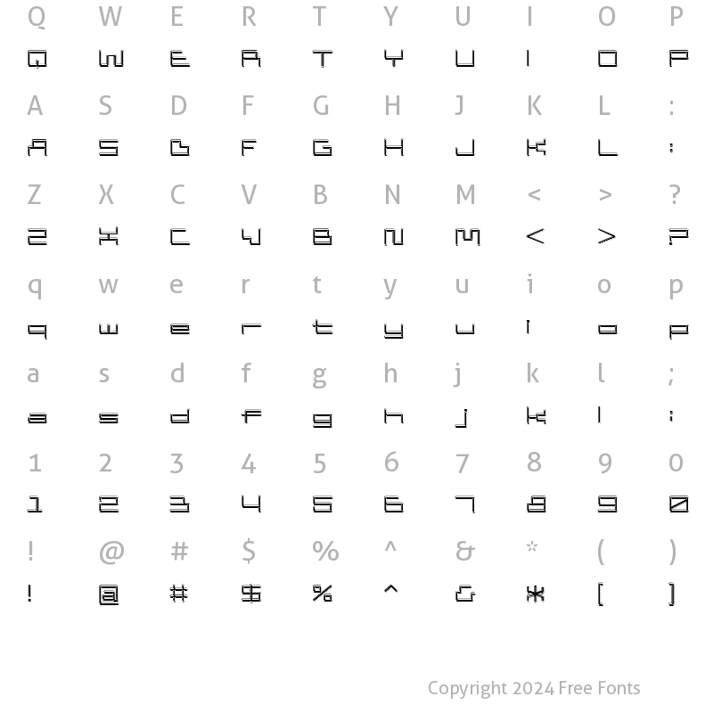 Character Map of D3 PipismS Regular