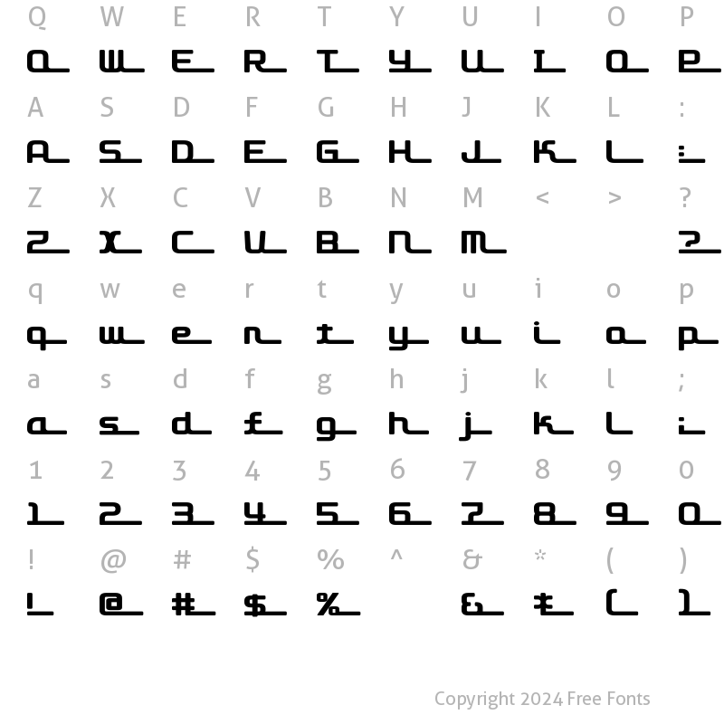 Character Map of D3 Roadsterism Long Regular