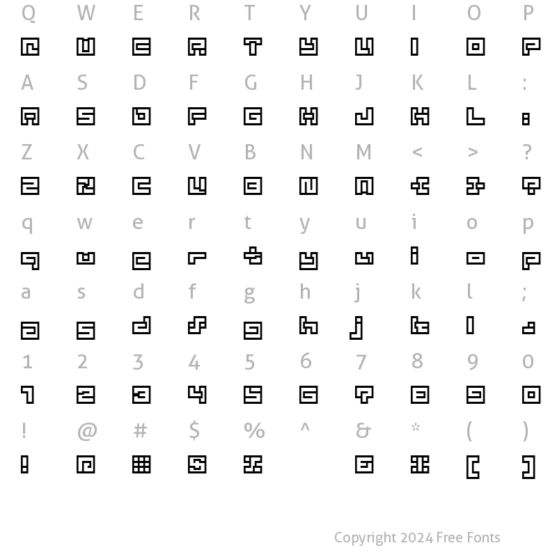 Character Map of D3 Superimposism Outline Regular