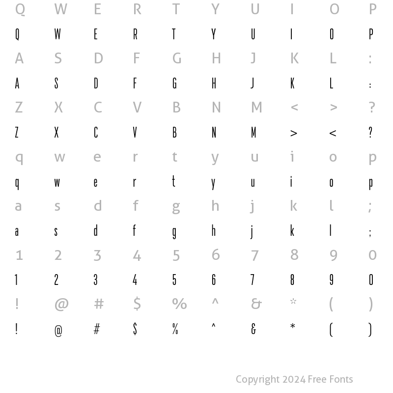 Character Map of DaBronx Sans Book