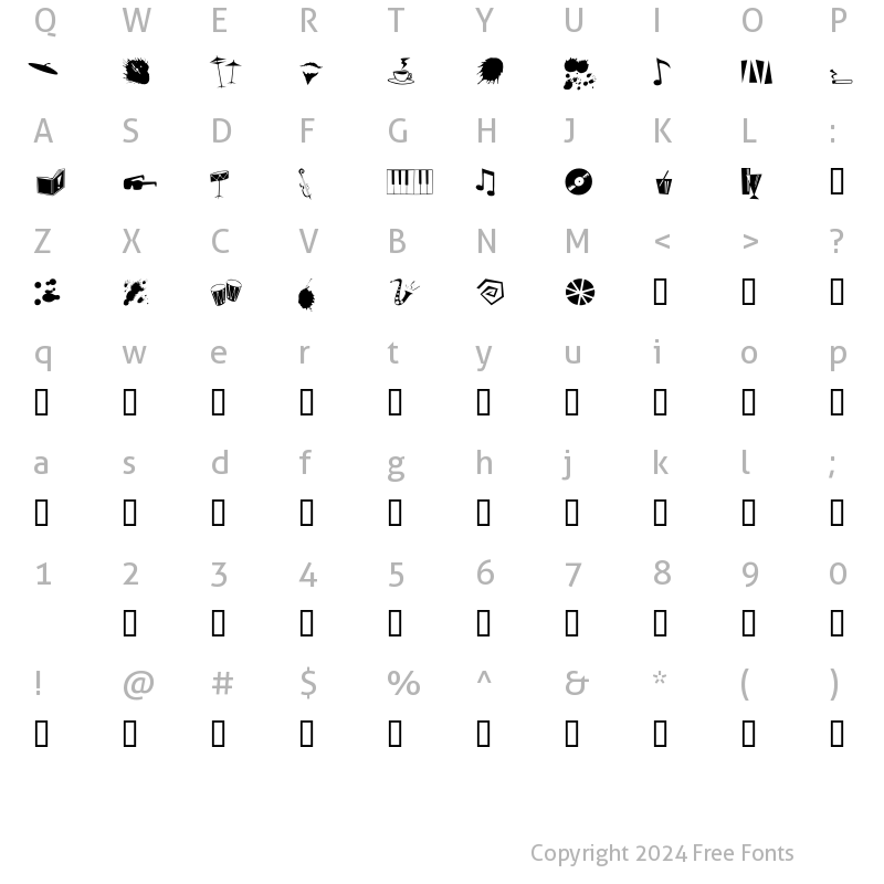 Character Map of DaddyO Crazy