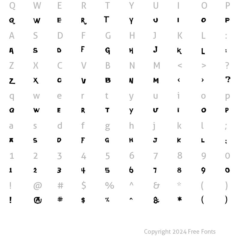 Character Map of DaddyO Square