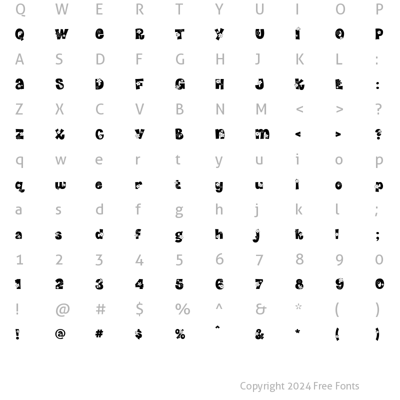 Character Map of Daffodil Regular