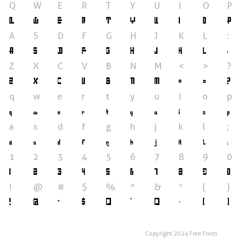 Character Map of Dahgir RoundCondensed Regular