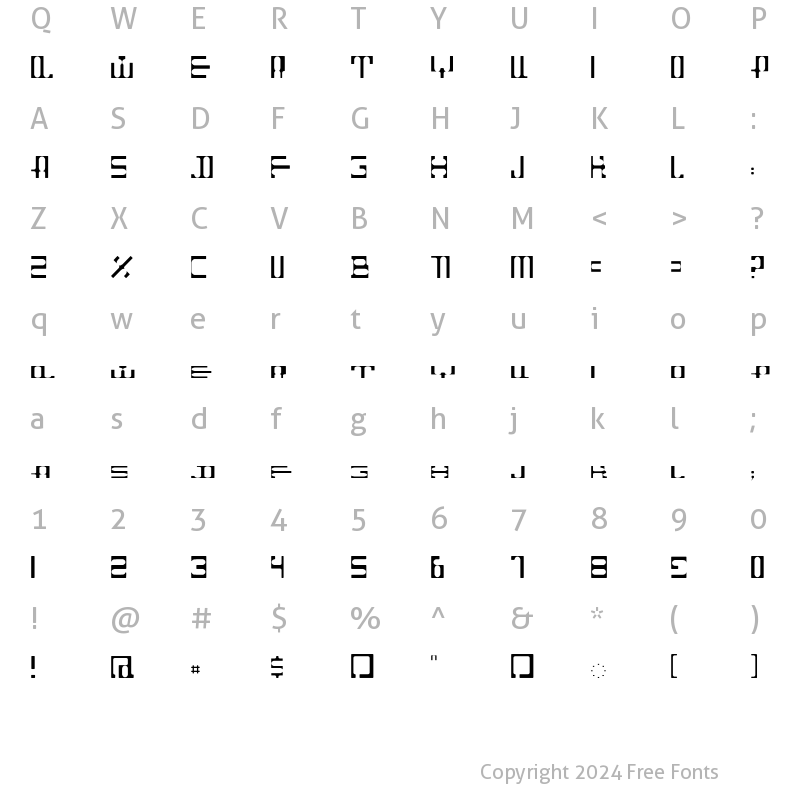 Character Map of Dahgir SquareSmCaps Regular