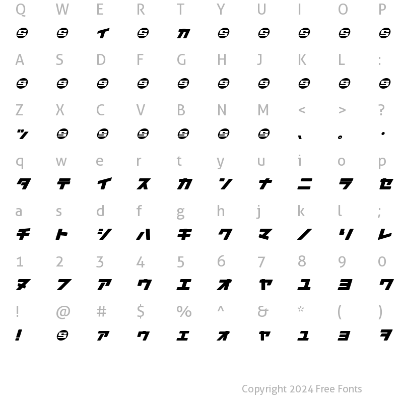 Character Map of Daidoh Remix RoundJkaSha Regular