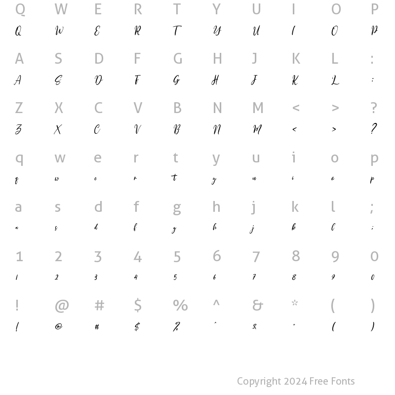 Character Map of Dailytrust Regular