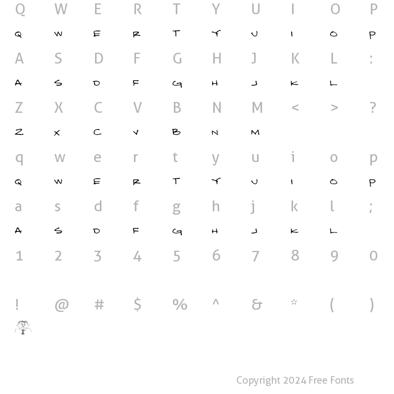 Character Map of DamnedArchitect Regular