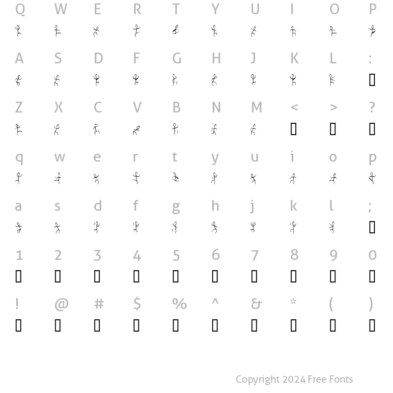 Character Map of DanceMan Regular