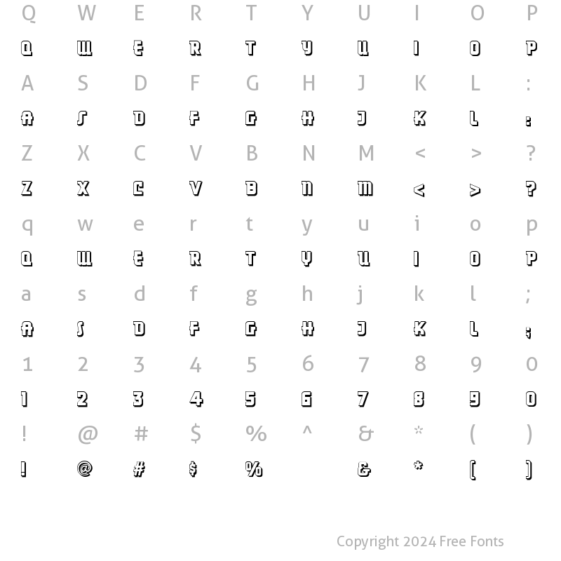 Character Map of Dancing Donuts NF Regular