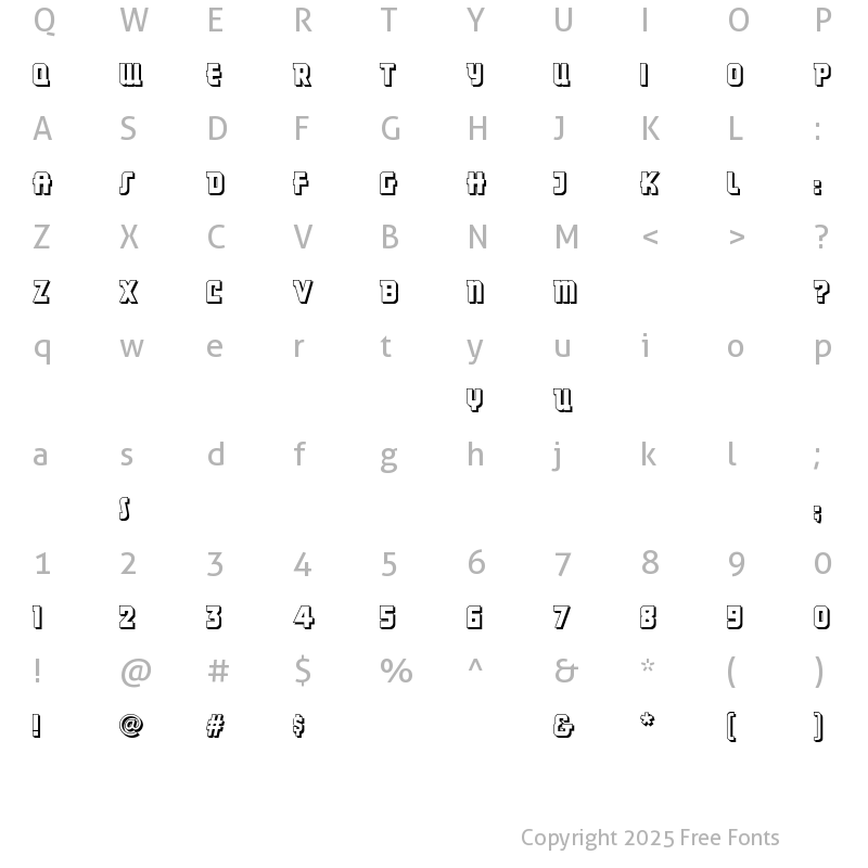 Character Map of DancingDonuts Regular