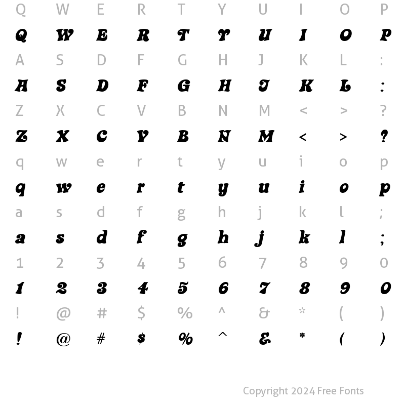 Character Map of DandelionJF Regular