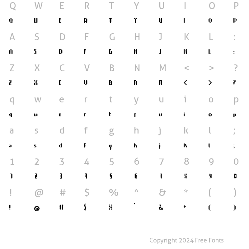 Character Map of DAplakijtt Regular