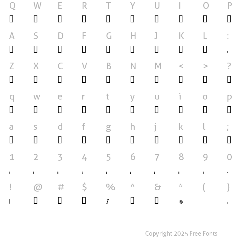 Character Map of dara-sarve2 Regular