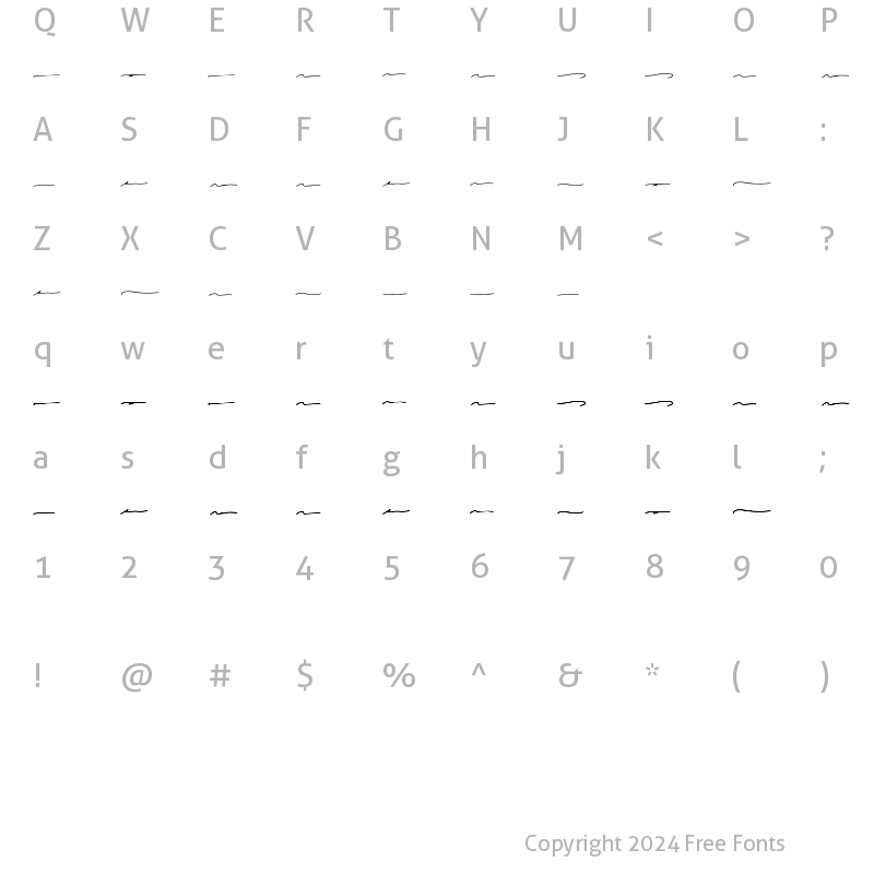 Character Map of Darcey Oliver Swash Regular