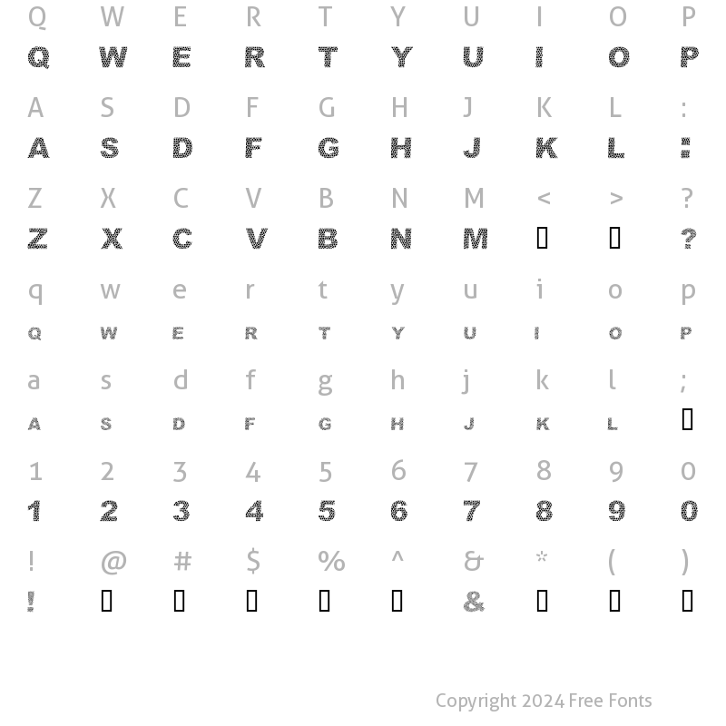 Character Map of dark skin Regular