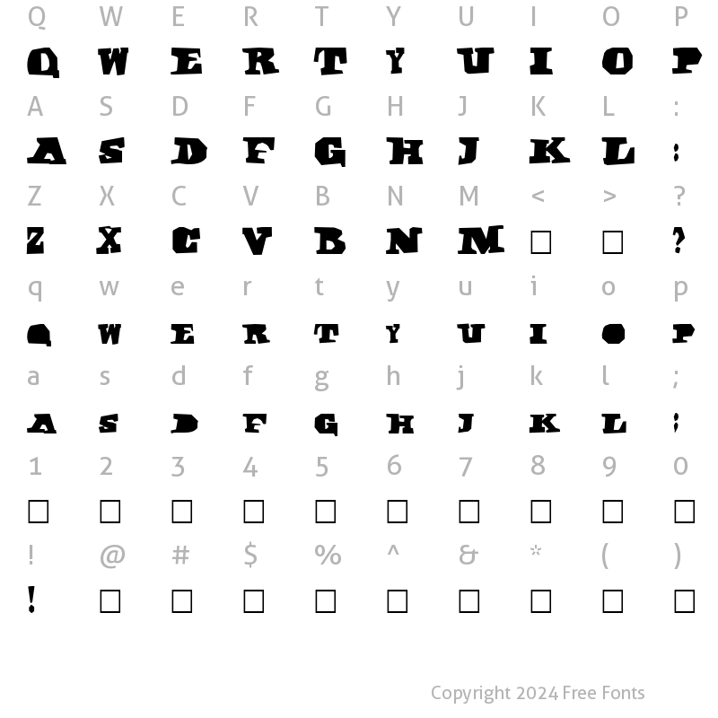 Character Map of DarkBlack Normal