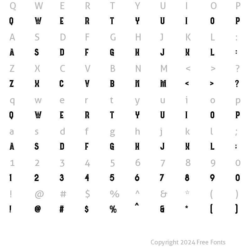 Character Map of Darkest Saturday Aged