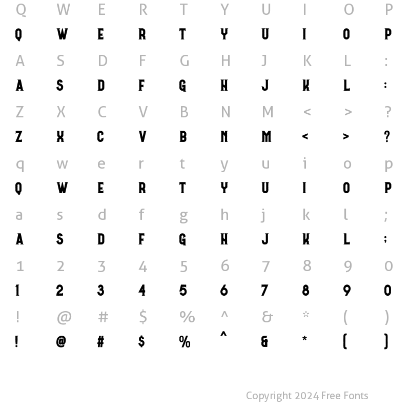 Character Map of Darkest Saturday Rough