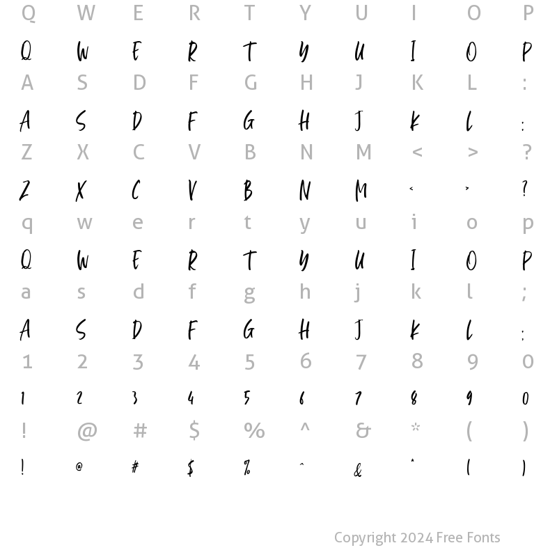 Character Map of Darkside All Caps Regular