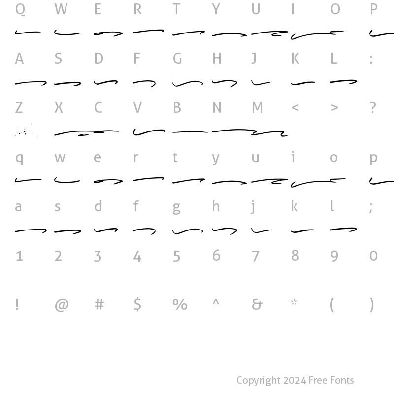 Character Map of Darkside Swash Regular